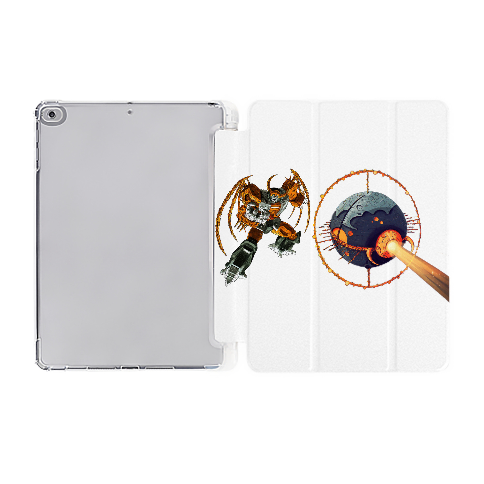 （画像用）  IPad ケース ペン収納付き 三つ折りスタンド PUレザー×シリコン 対応機種9.5/10.5/10.9インチ
